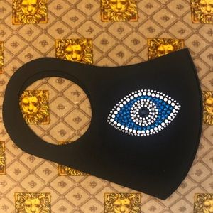 Lot 2 Face masks Hamsa EVil eye unisex black new